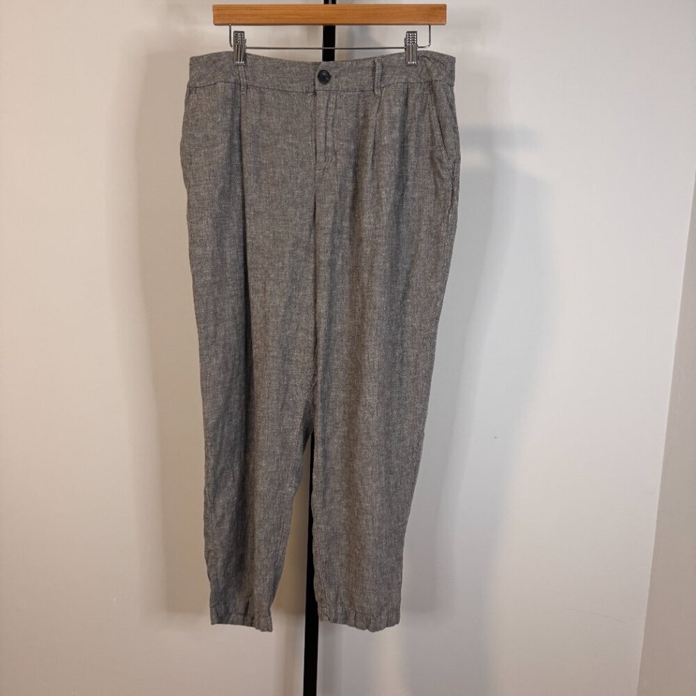 a new day Grey Wide Leg Cropped Pants - Size 12